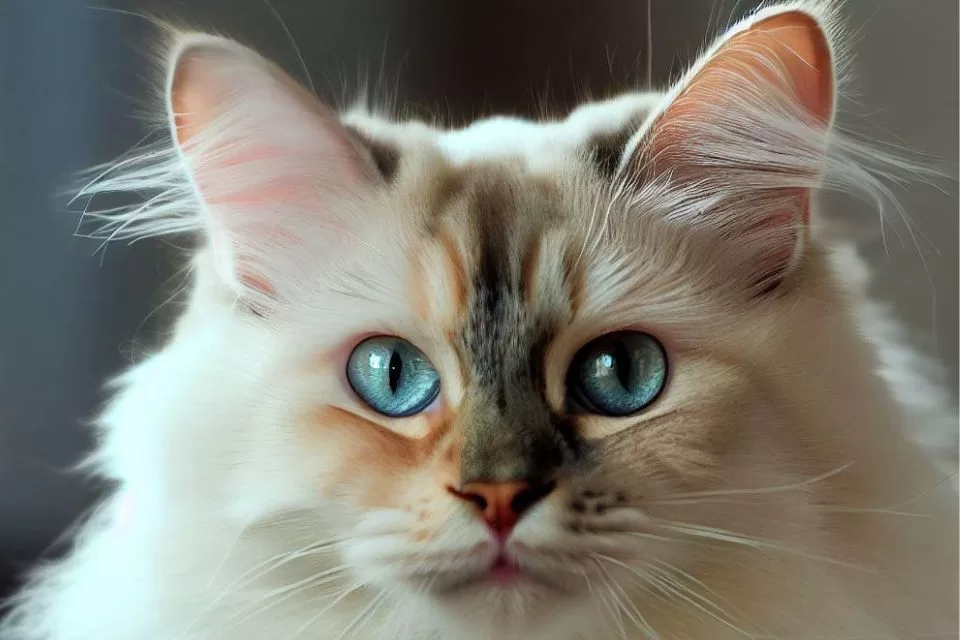 Imagem de um gato da raça Angorá